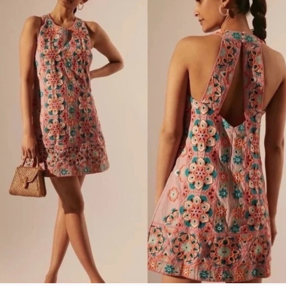 Anthropologie Beaded and Embroidered Dress